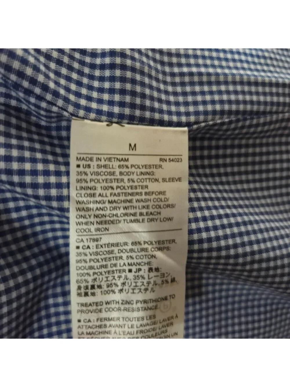 Banana Republic Performance Zip Jacket Medium Gray Lightweight Made In Vietnam